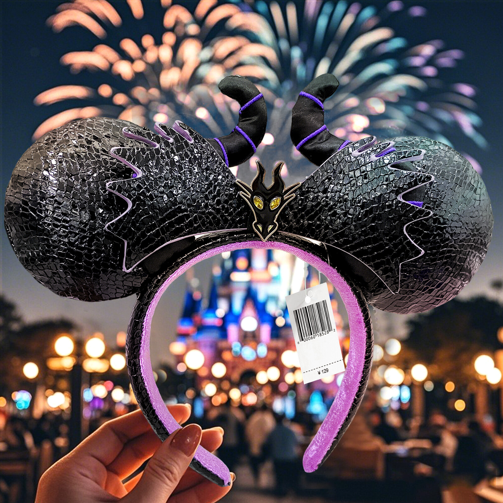 D23 Maleficent Minnie Ears Disney Parks Headband – Sleeping Beauty Fan Event OS