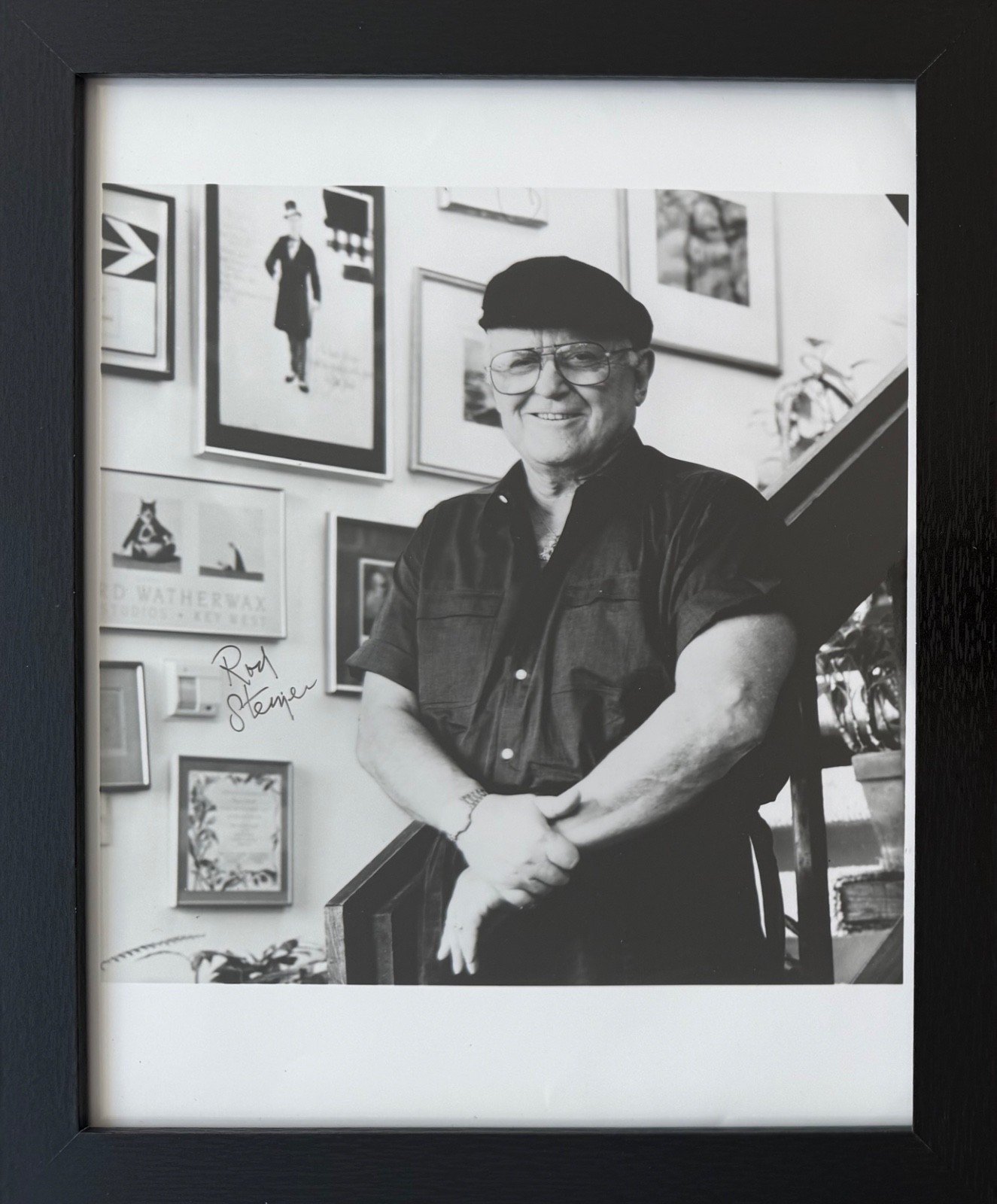 Rod Steiger Award Winning Actor Framed 25cm X 20cm 100% Hand Signed Photo & COA
