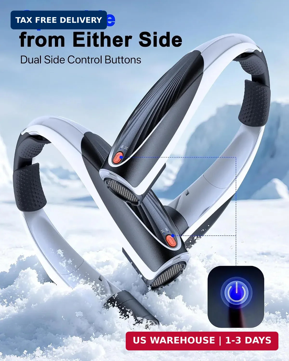 Portable Neck Fan, Max 20H, Rechargeable Personal Fan with 6000mAh Battery, 360°
