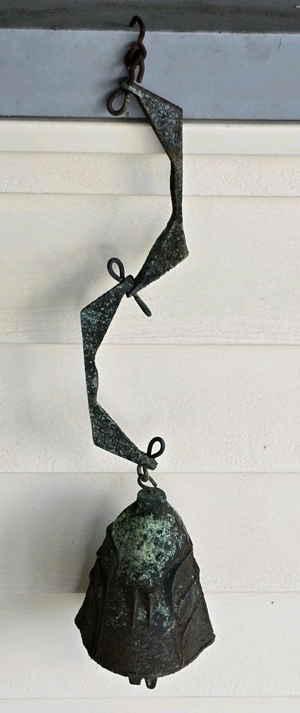 Vintage Paolo Soleri Cosanti Arcosanti Brutalist Cast Bronze Bell Wind Chime