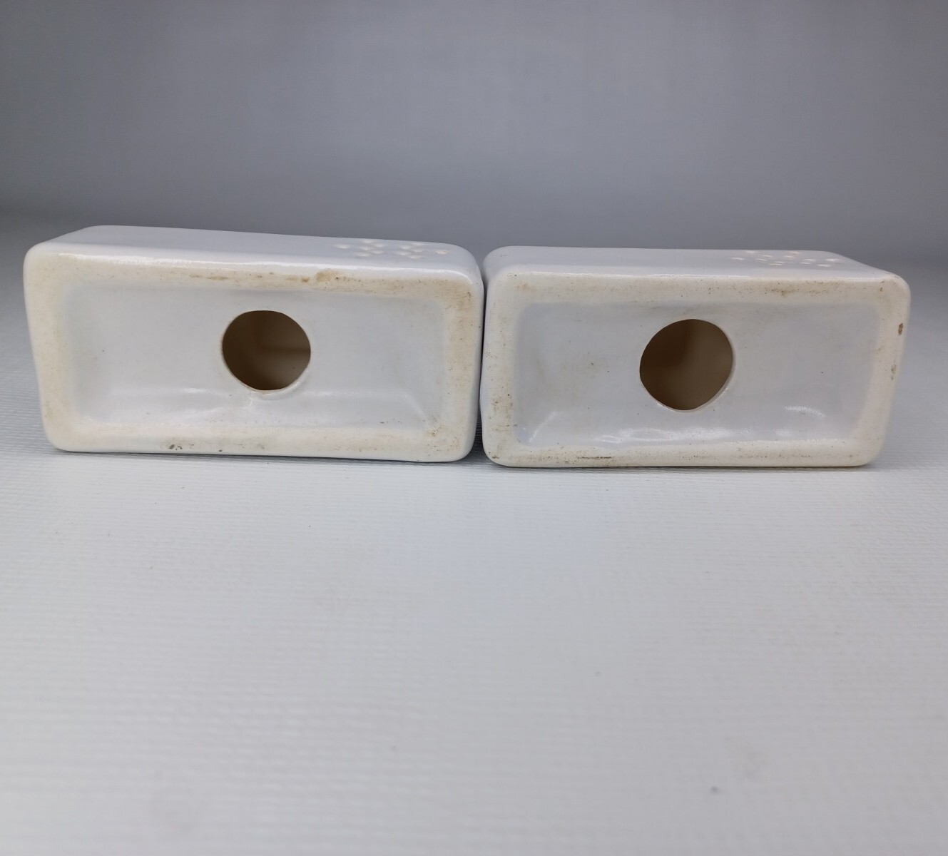 Salt & Pepper Shakers ” Butter Dish ” Look