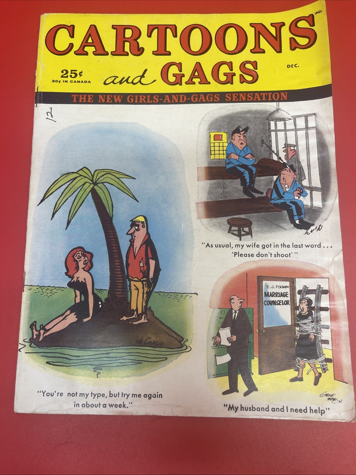 Vintage Cartoons and Gags Magazine Lot of 5 1962 Humor Pin-Up Cartoon Digest :33