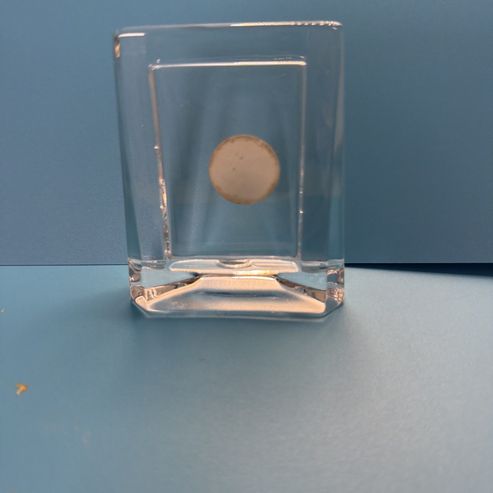 Villeroy & Boch Crystal Glass Photo/Picture Frame 1.5 X 2 Germany Handmade Vtg