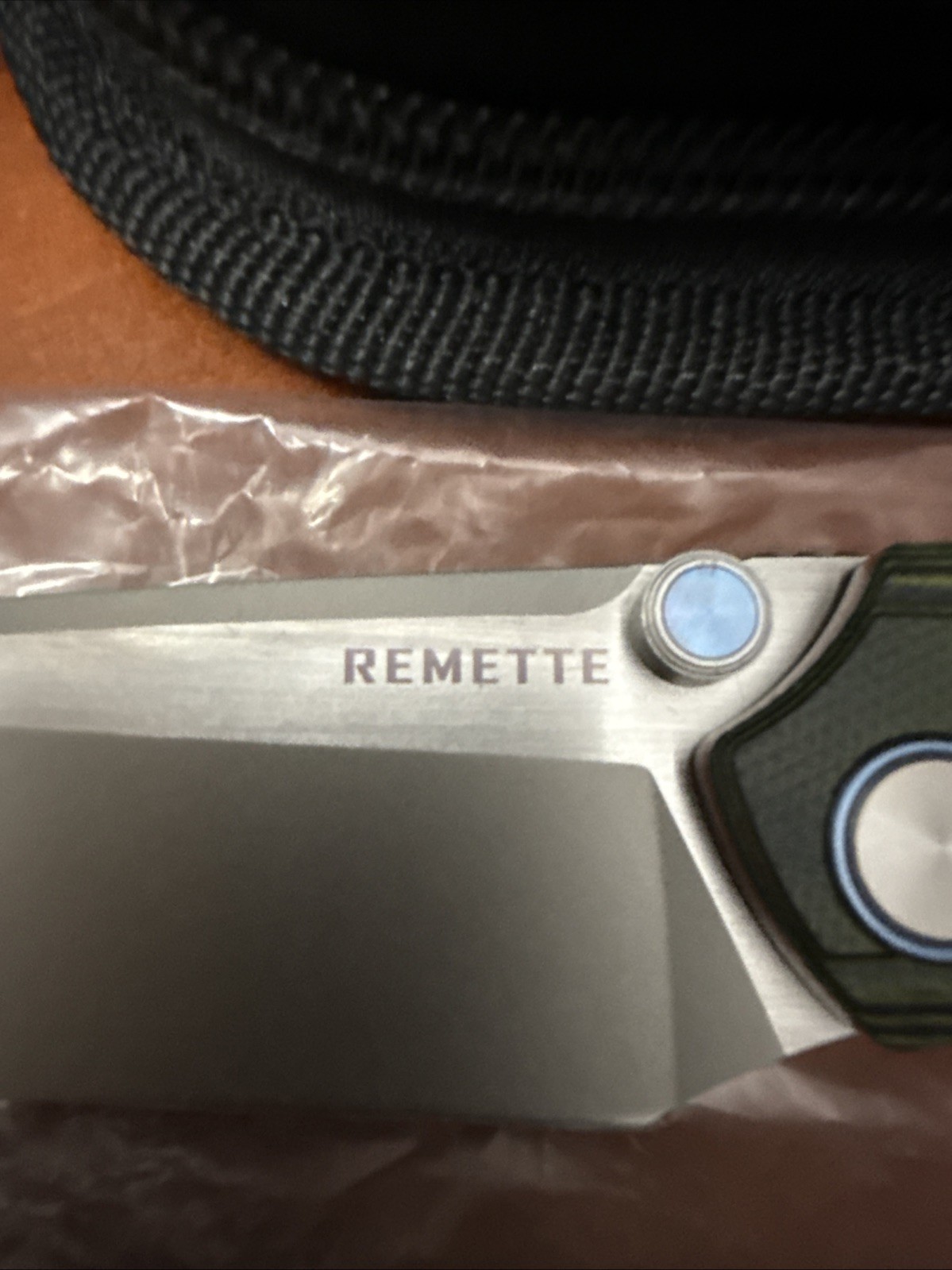 Remette Wild Species GC103 3.27″ 14C28N Drop Point, Green G10 Handle