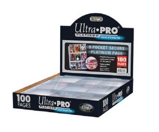 (10) Ultra Pro 9-Pocket Secure Flap Platinum Trading Card Album Binder Pages
