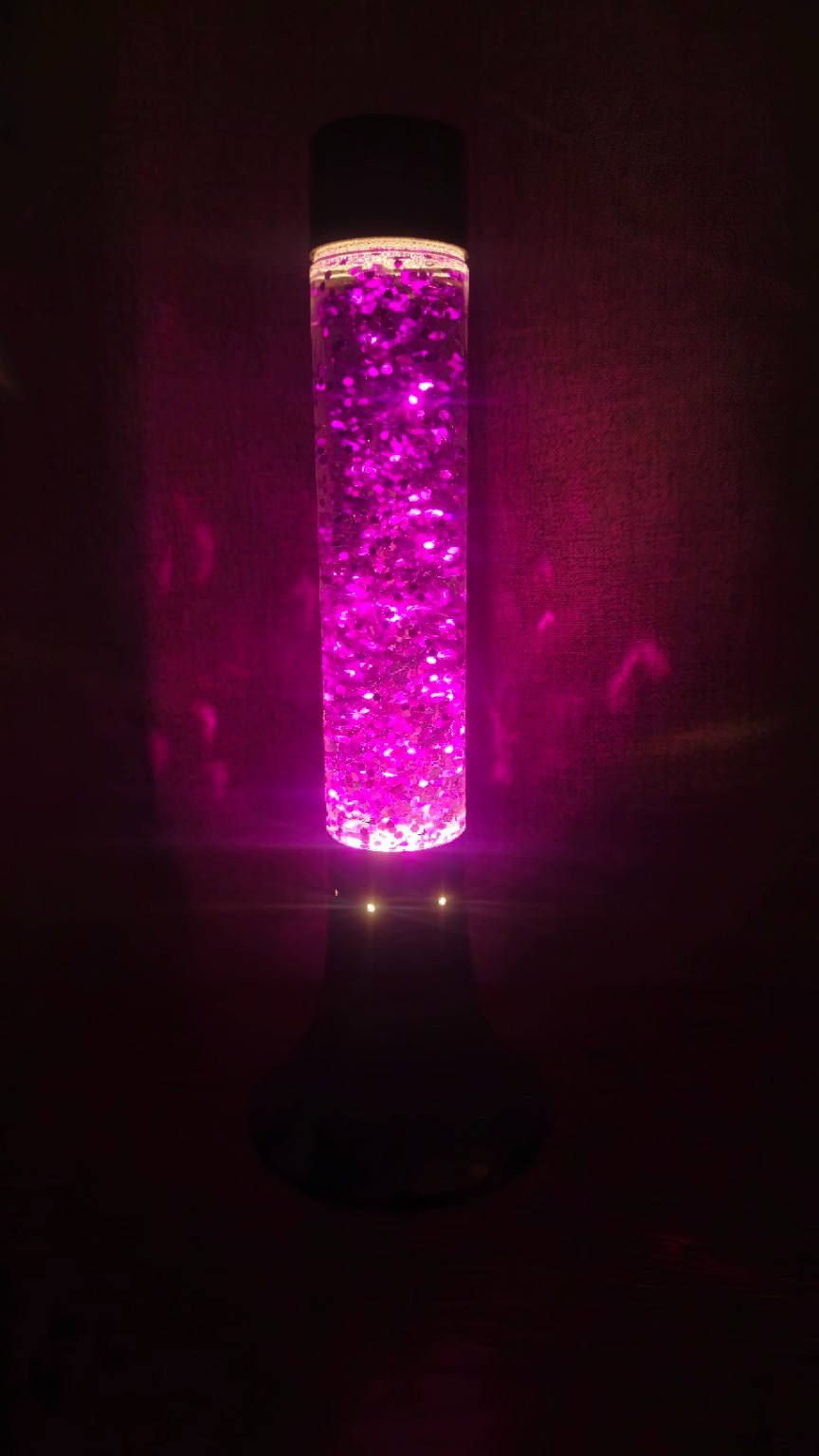 Vintage Oozy Glo Glitter Lamp Restored Globe Amethyst Stardust Custom 15″