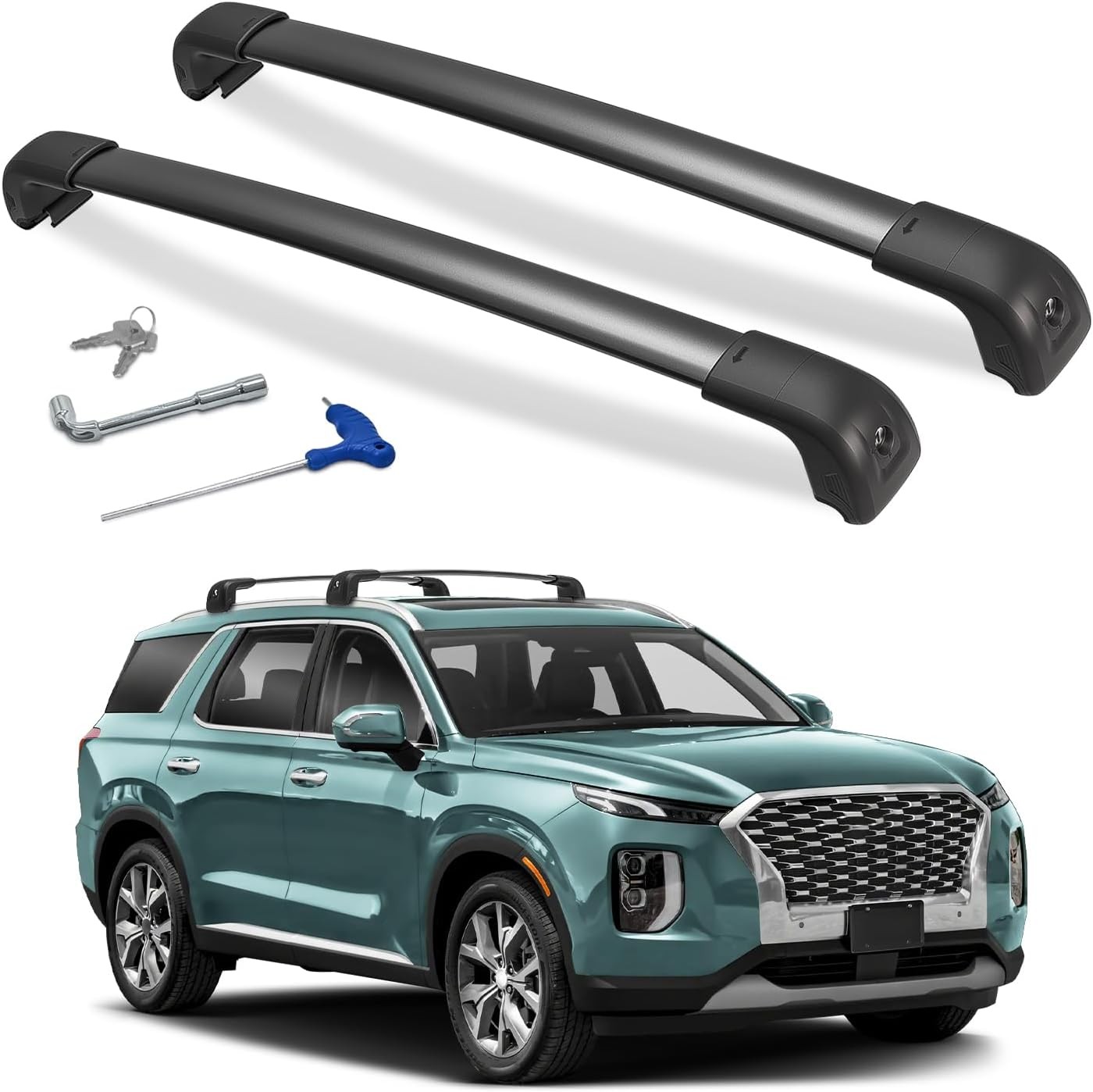 300Lbs Roof Rack Cross Bars Compatible with Hyundai Palisade 2019-2025 SE SEL XR