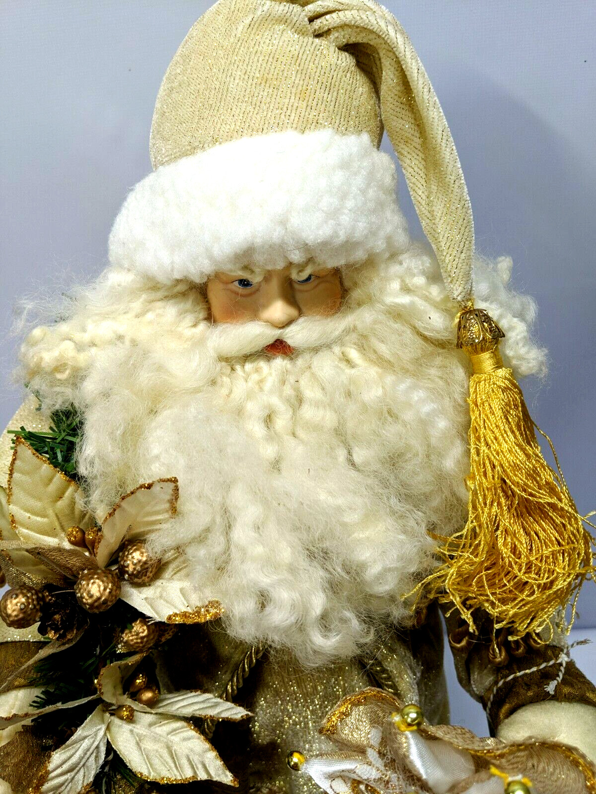 VIN 21″ Inch Handcrafted Santas Workshop Santa/Gold/Christmas Xmas Holiday decor