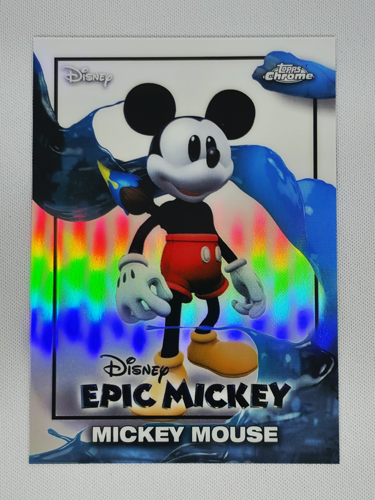 2026 Topps Disney Neon Chrome Mickey Mouse Epic Mickey Refractor #EM-20