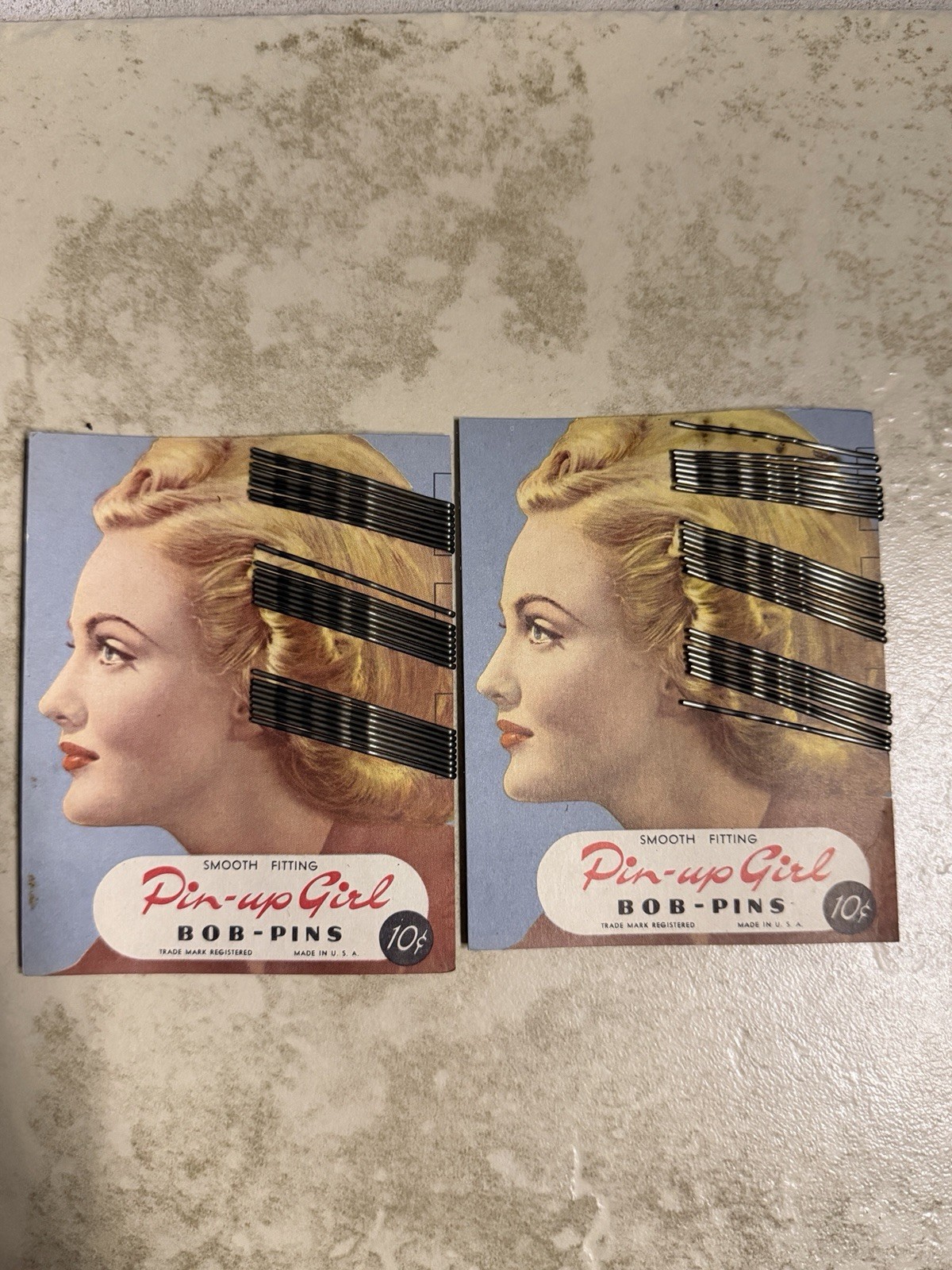 Vintage 1950s Bobby Pins NOS on Original Beauty Maid Cards Hair Hold Bob