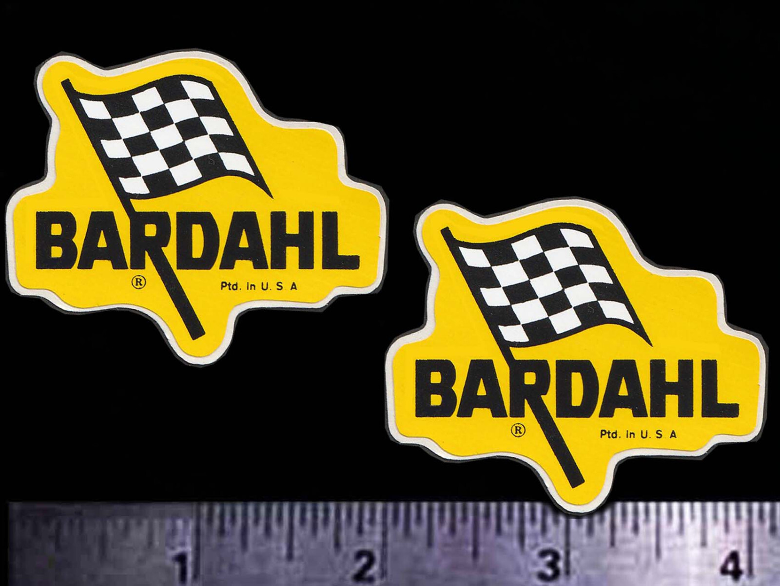 BARDAHL Flag – Set of 2 Original Vintage 1960’s 70’s Racing Decals/Stickers