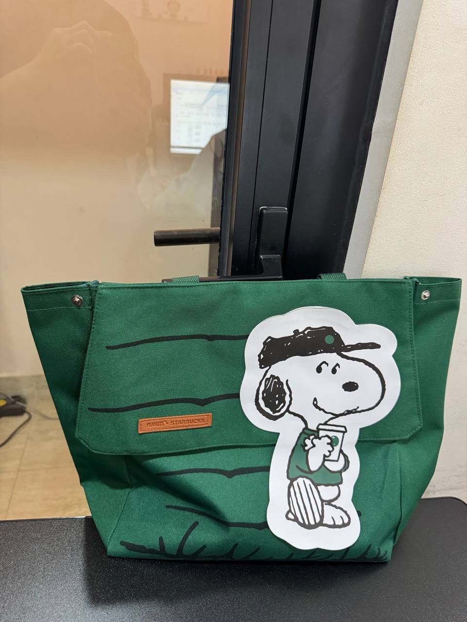 Starbucks Snoopy Peanuts Canvas Tote Bag Large Comic House Shopper Bag New SALE