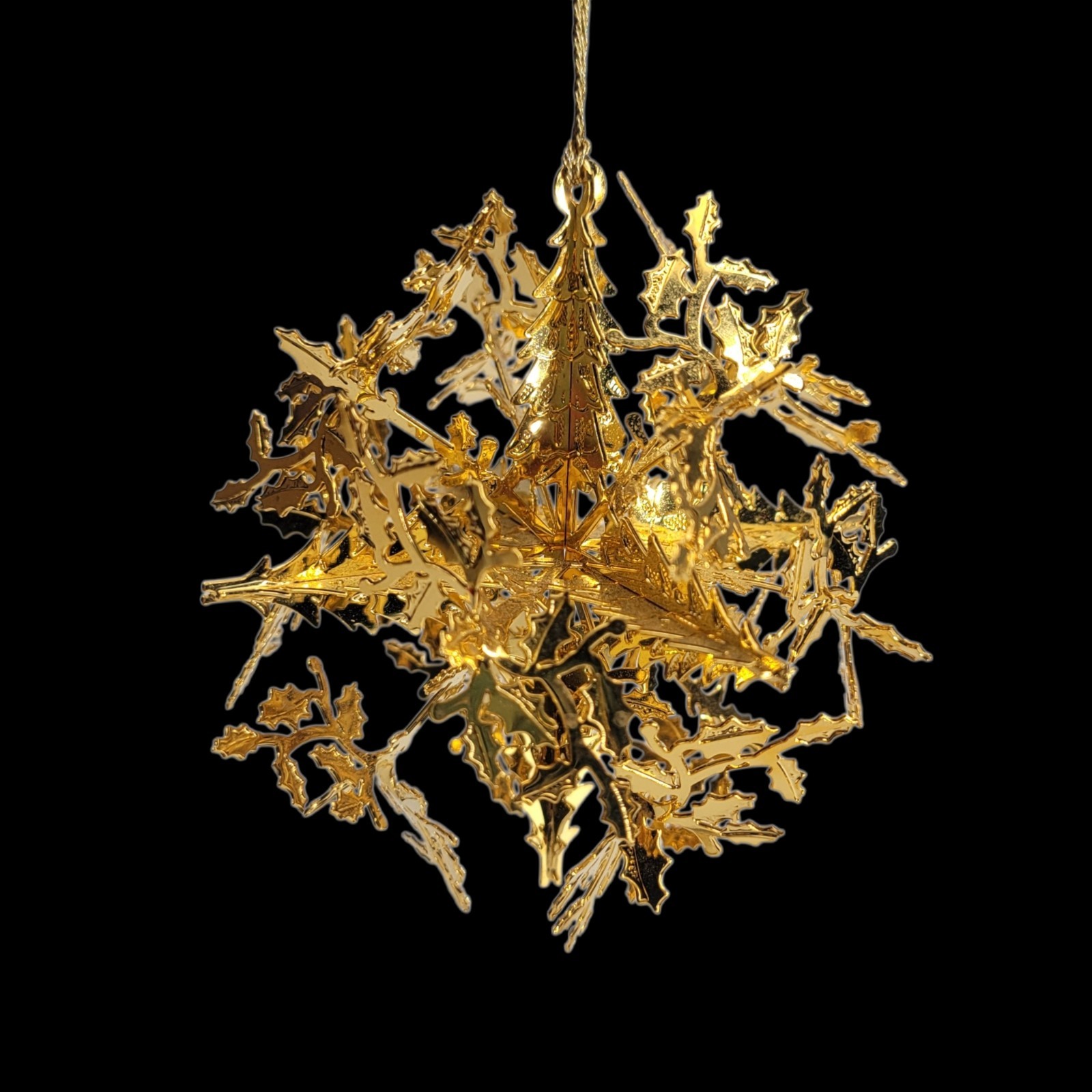 Baldwin 2000 Snowflake Ornament 24kt Gold Over Brass Limited Ed. Tree VTG 3D