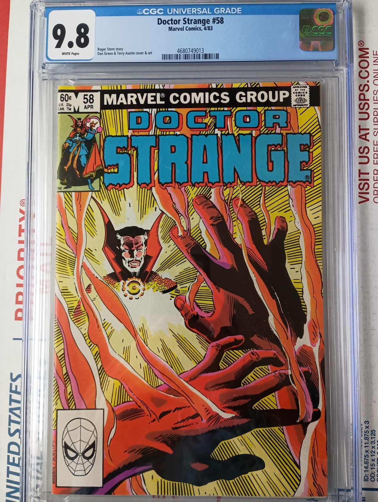 DOCTOR STRANGE #58 CGC 9.8 1983 WHITE PAGES GREAT TERRY AUSTIN COVER more up w c
