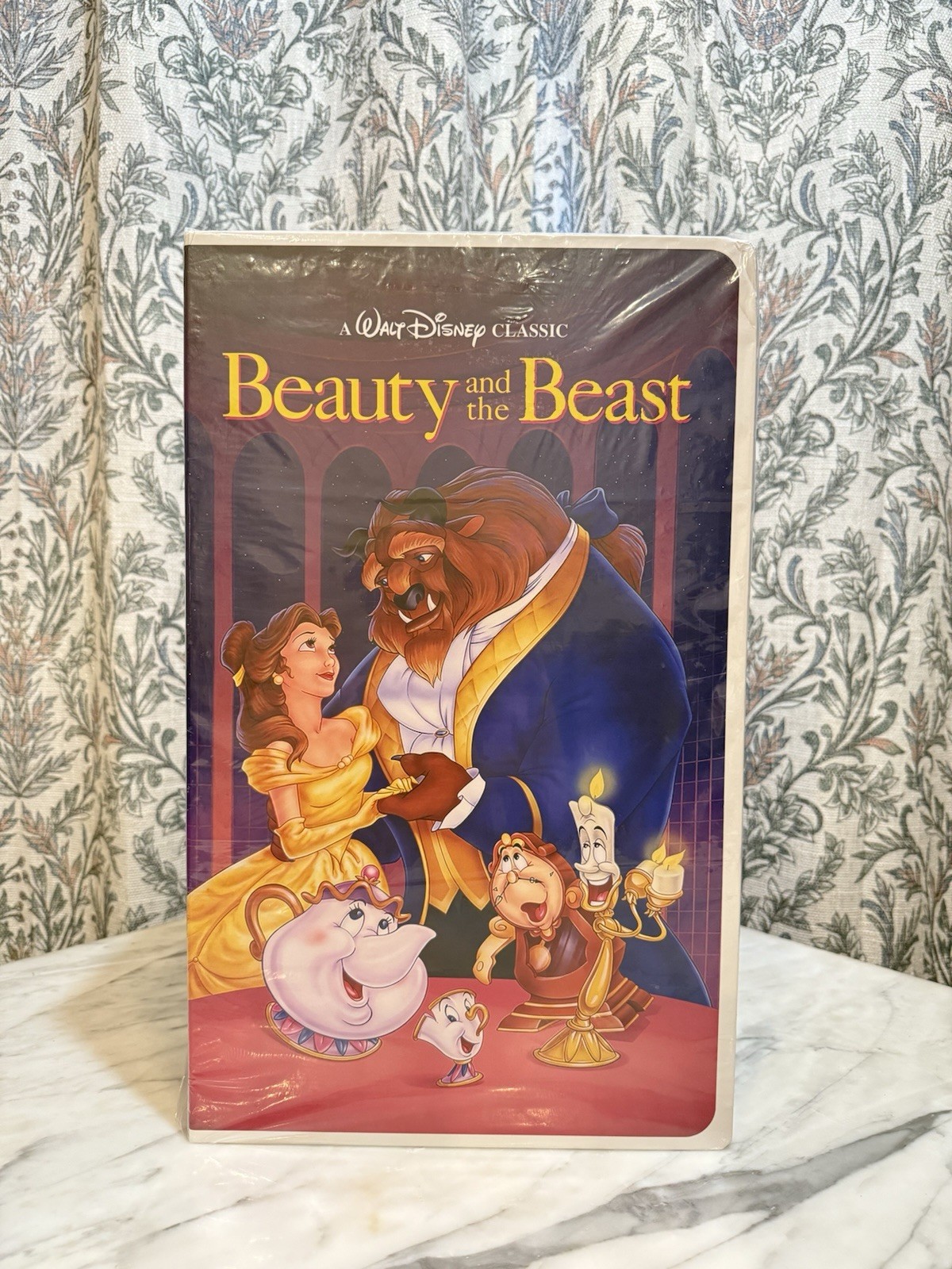 Disney Classic VHS Boxed Silk Touch Throw Blanket 50″ × 70″ Beauty and The Beast