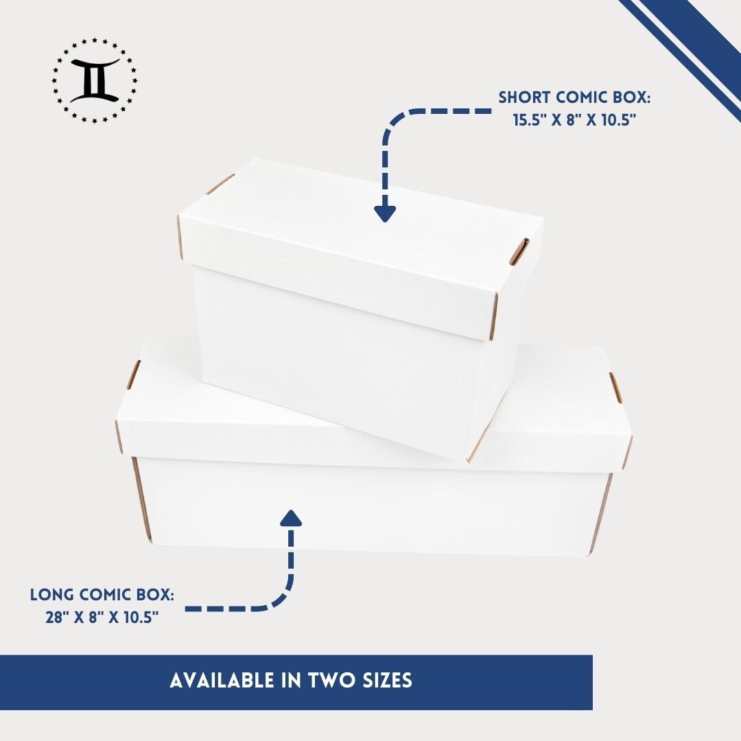 GEMINI Thick-Grip Long Comic Storage Box with Lid (glue-free)