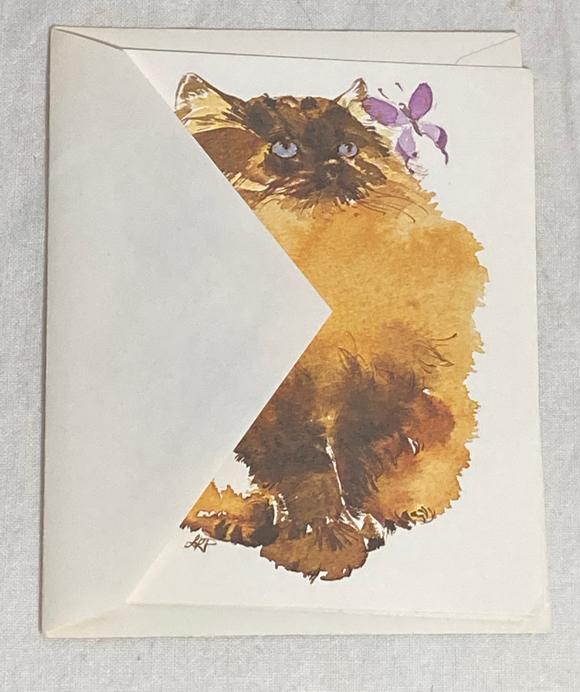 Vntg Current Kittens All Occasions Cat Butterfly Blank Inside Greeting Card