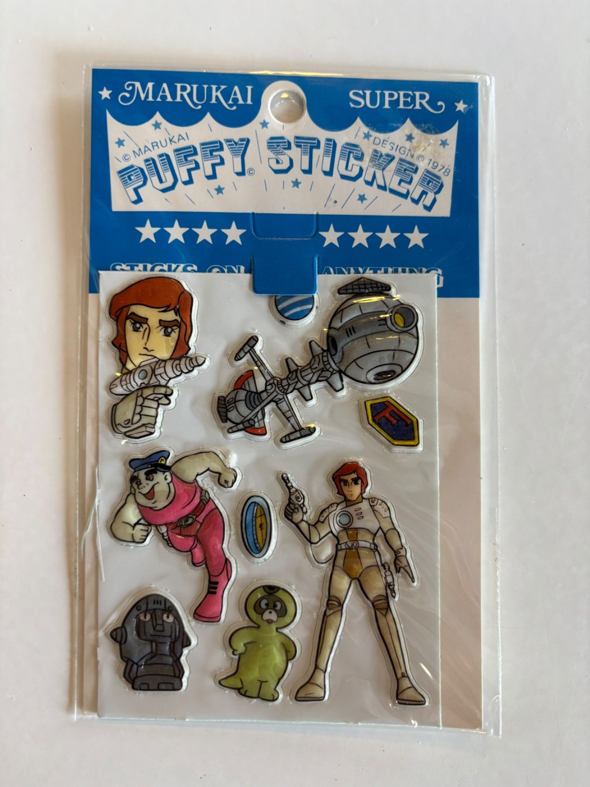 Speed Racer PUFFY STICKERS 1979 Sealed in Package JAPAN Speed Racer
