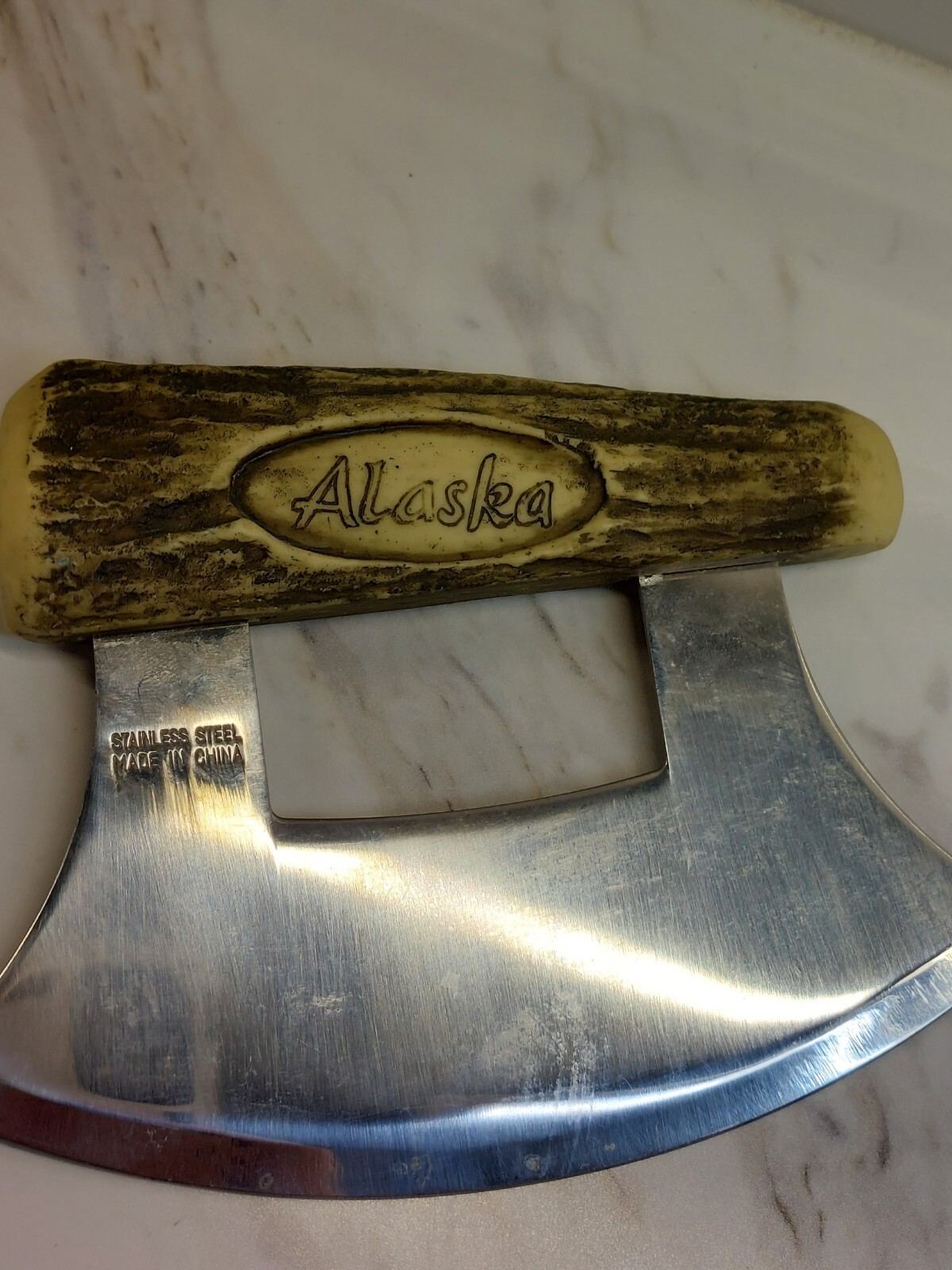 Alaska Stainless Steel Food Chopper Hand Slicer Cutter Designer Handle Easy Grip