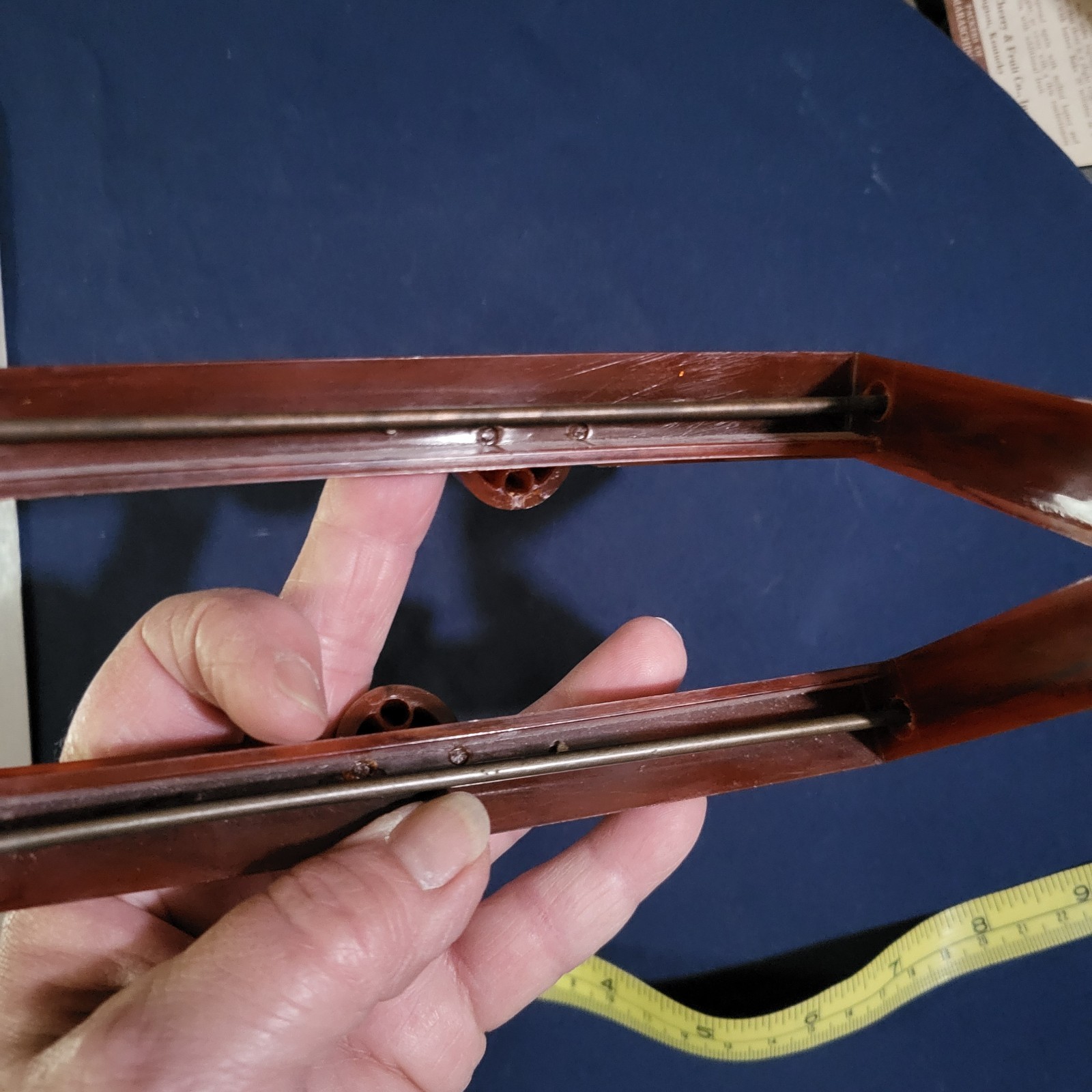 Vintage Bakelite Or Plastic Purse Snap Close Handle Brown