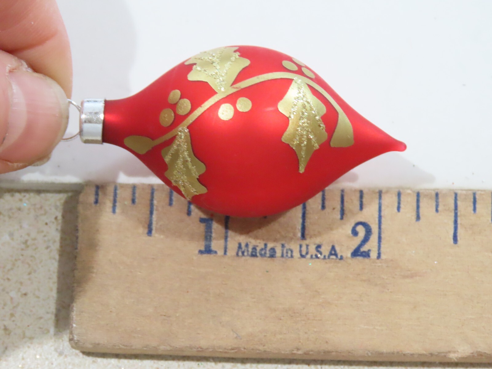 Bradford Feather Tree Balls Teardrops Blown Glass Christmas Ornament 8 Lot D1261