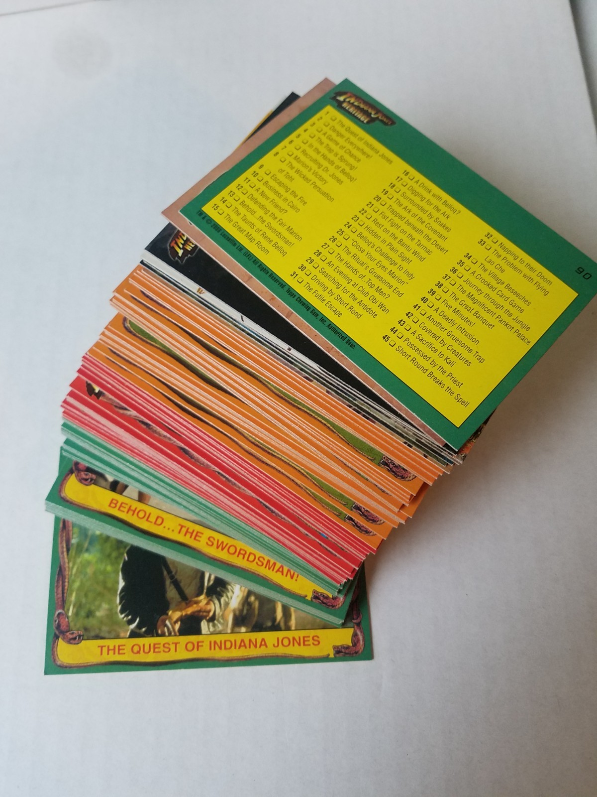 2008 Topps Indiana Jones Heritage Complete Base Set #1-90