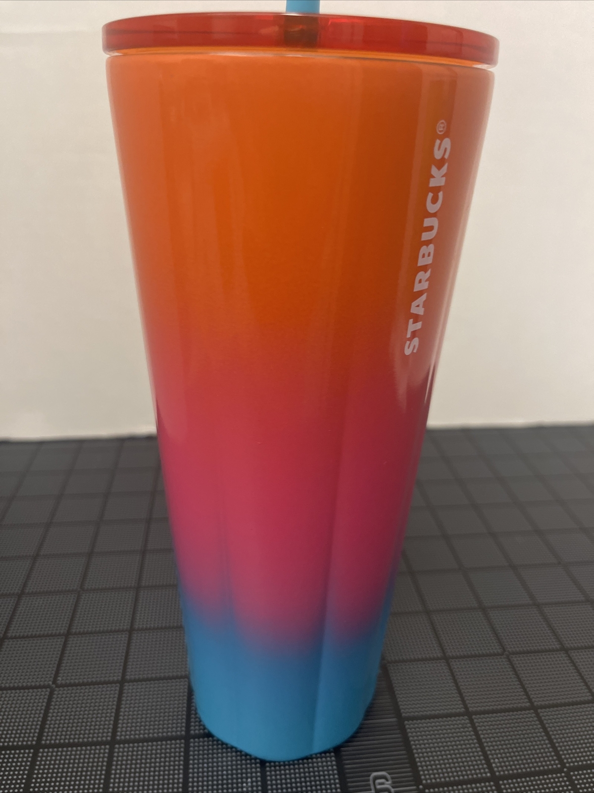 Starbucks Summer 2022 ‘Puffy Gradient’ Pink Orange Blue SS Cold Cup New