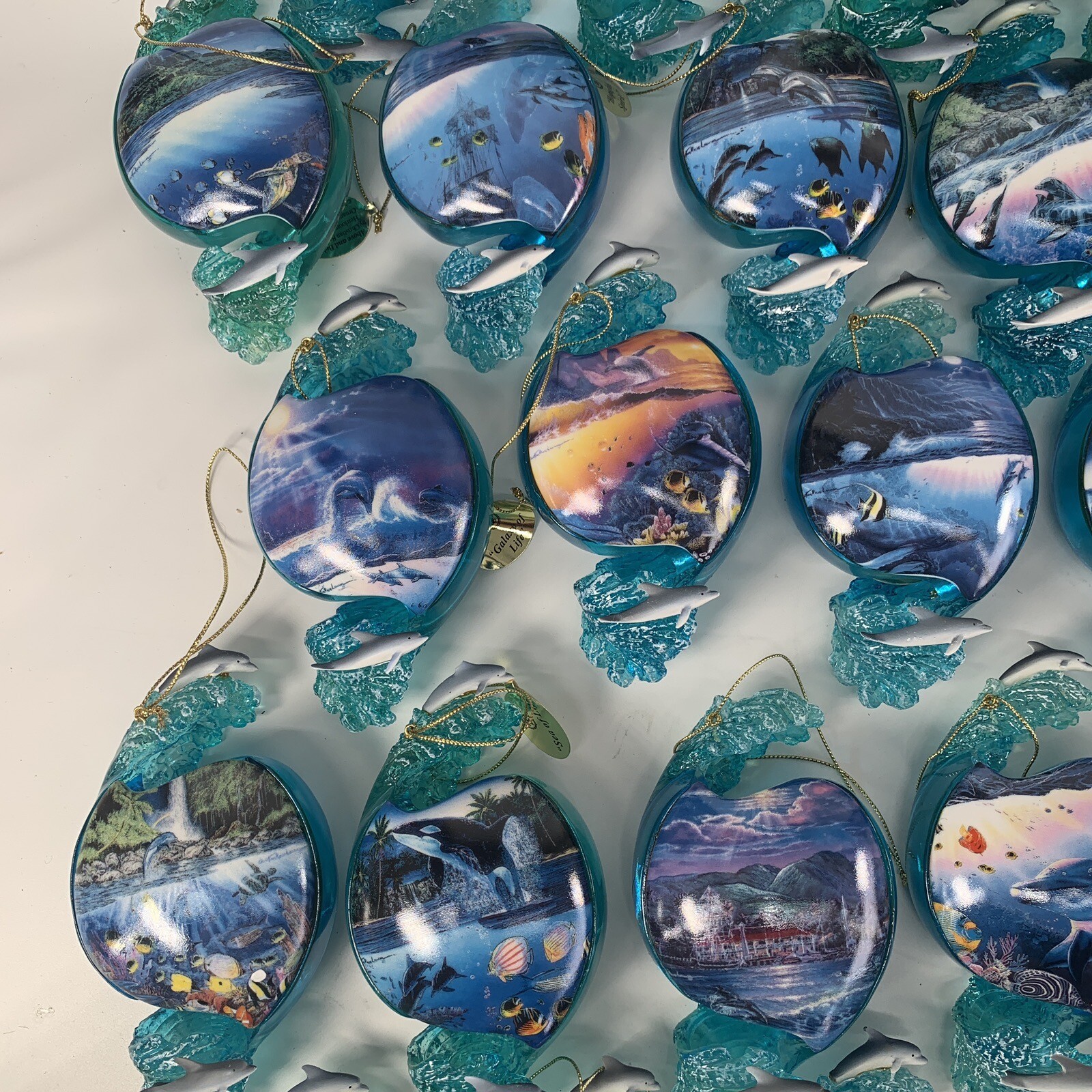 Bradford Exchange Above & Below Dolphin Ornament Lot of 44 Christian Lassen
