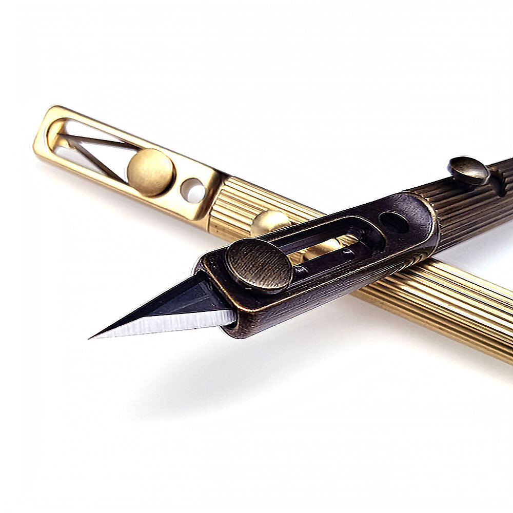 Solid Brass Bolt Action Ball Point Quality Pen Copper Art Craft Pocket EDC Gift2