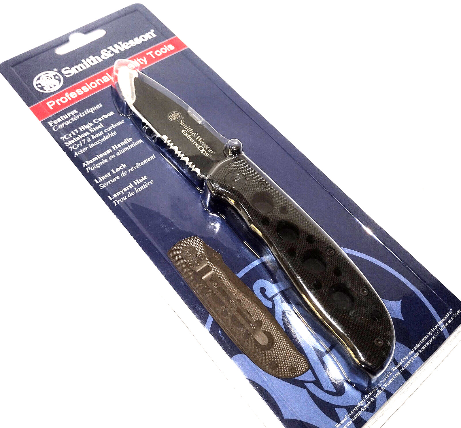Smith & Wesson Extreme Ops Tanto Point Blade Linerlock Tactical Pocket Knife