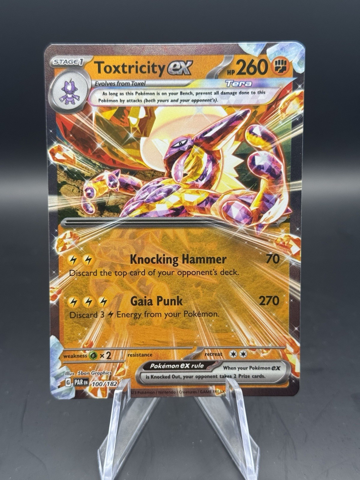 Pokemon TOXTRICITY EX 100/182 Paradox Rift – Double Rare Holo – NM