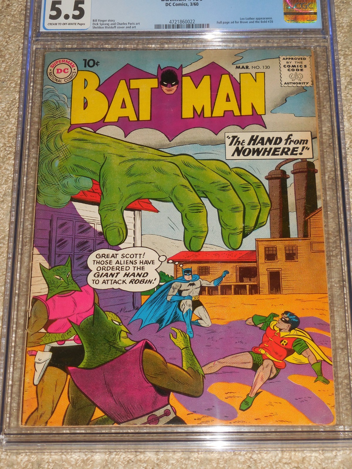 1960 DC Batman #130 CGC 5.5 Fine-