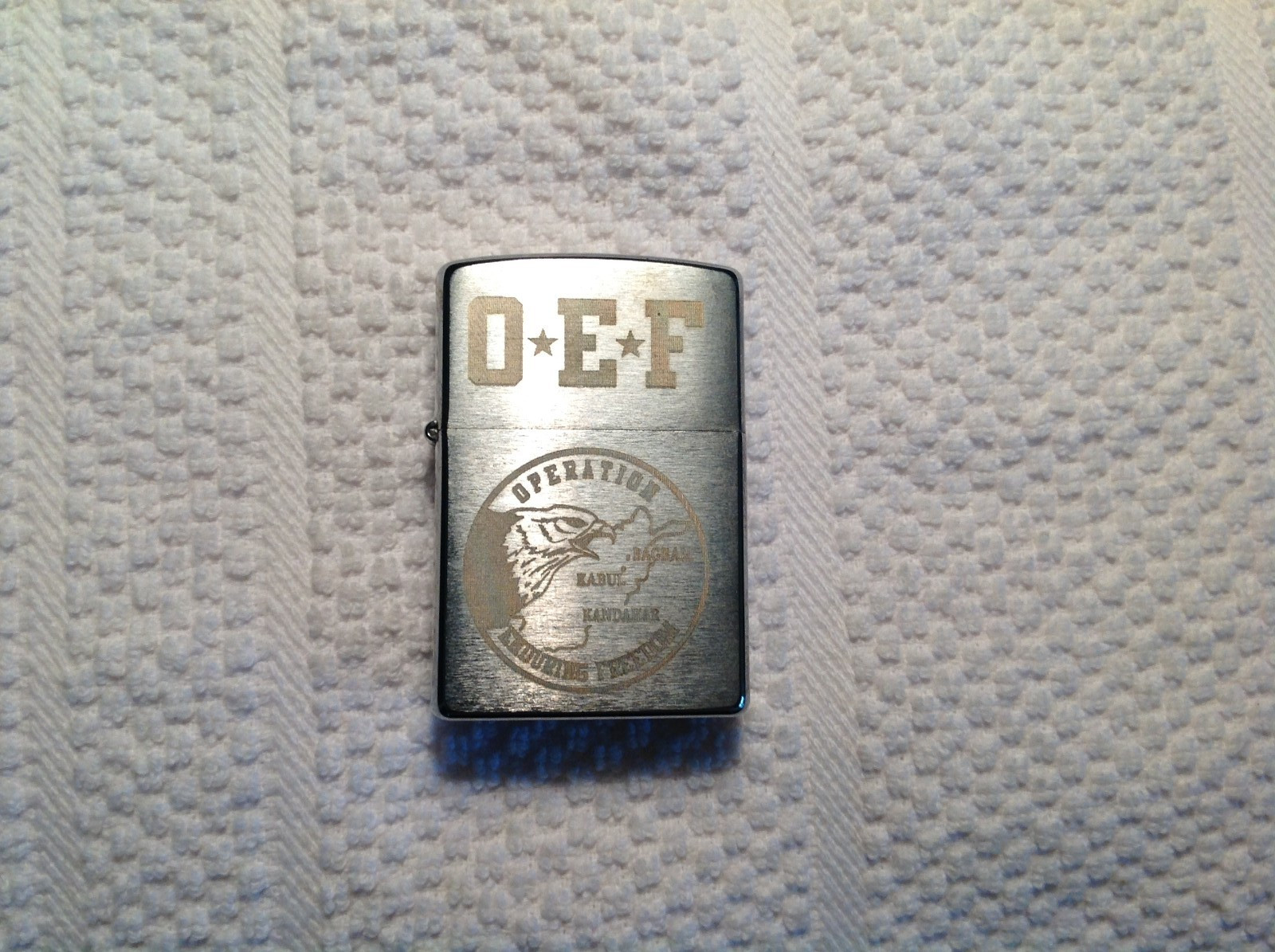 Rare Zippo Lighter Operation Enduring Freedom- Afghanistan-Bagram-Kabul-Kandahar