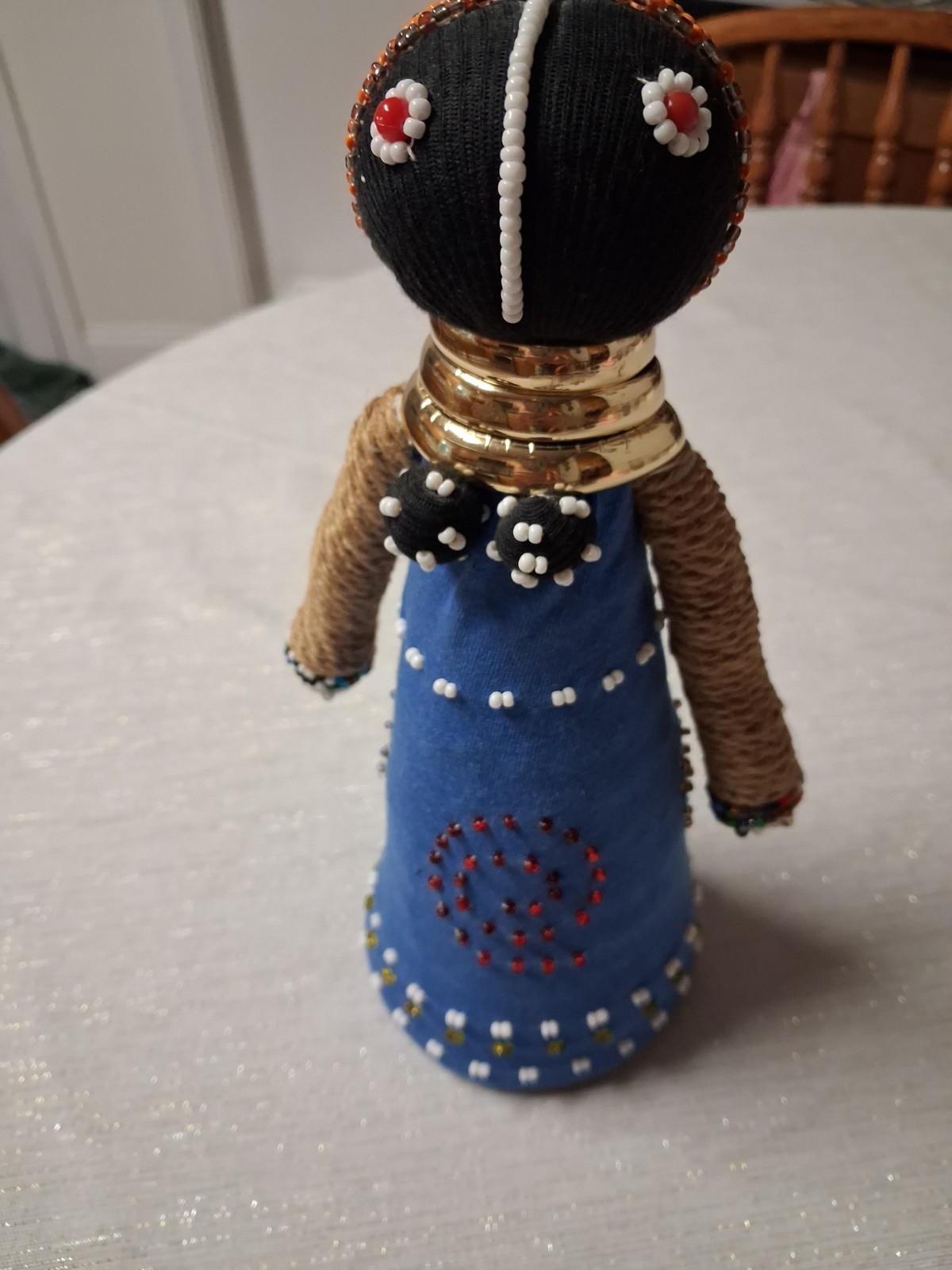 Vintage Beaded Ndelbelle Ceremonial Doll Rare Handcrafted South Africa