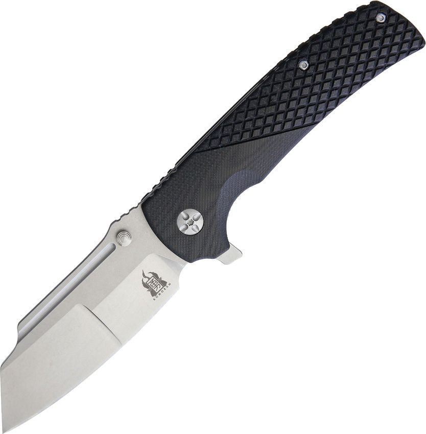 Komoran Linerlock Folding Knife 3.5″ Stainless Steel Blade Black G10 Handle