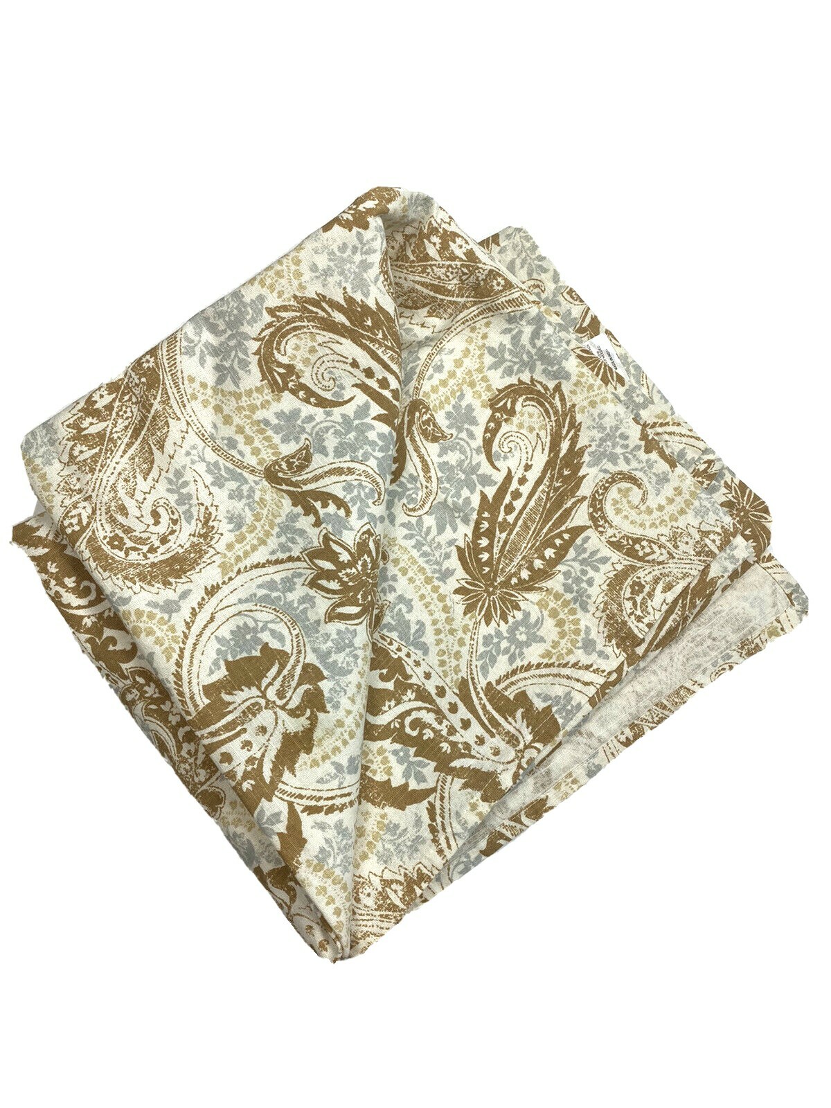 High Quality Fabric Tablecloth Large Table Linen 100% Cotton Blue Brown Pattern