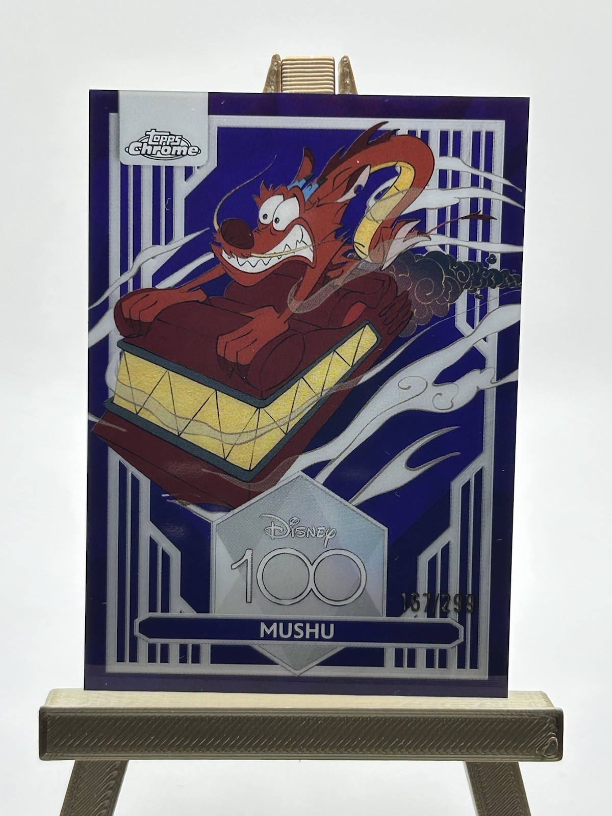2023 Topps Disney Chrome 100 Mushu Purple Refractor /299 #41