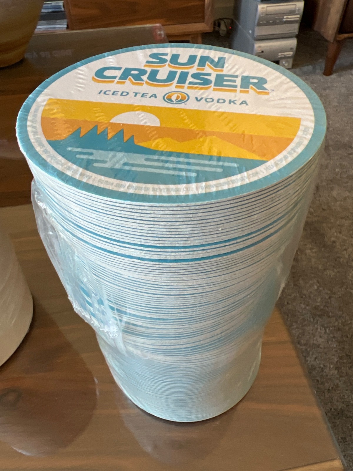 Sun Cruiser Lemonade Vodka Cardboard Bar Drink Coasters 125pc Double Side 4″ NEW