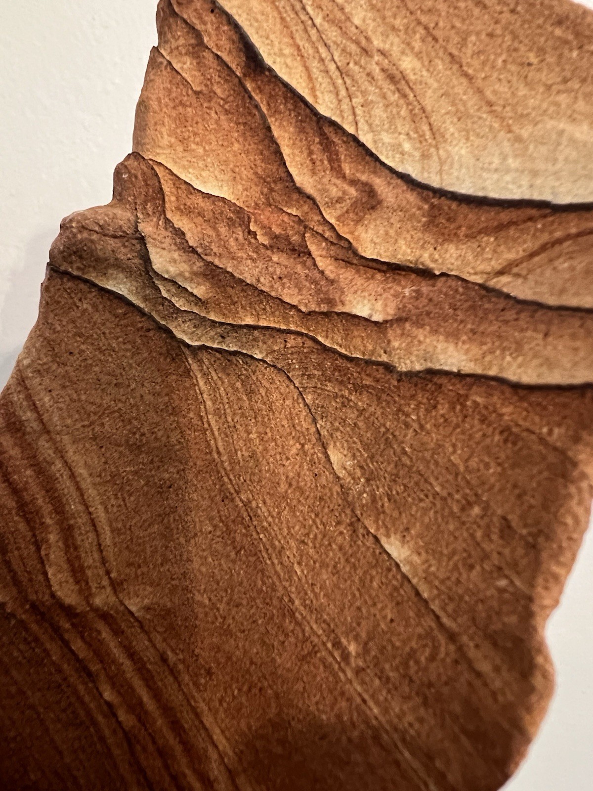 Sandstone Sculpture Layered Texture, American Southwest, red orange