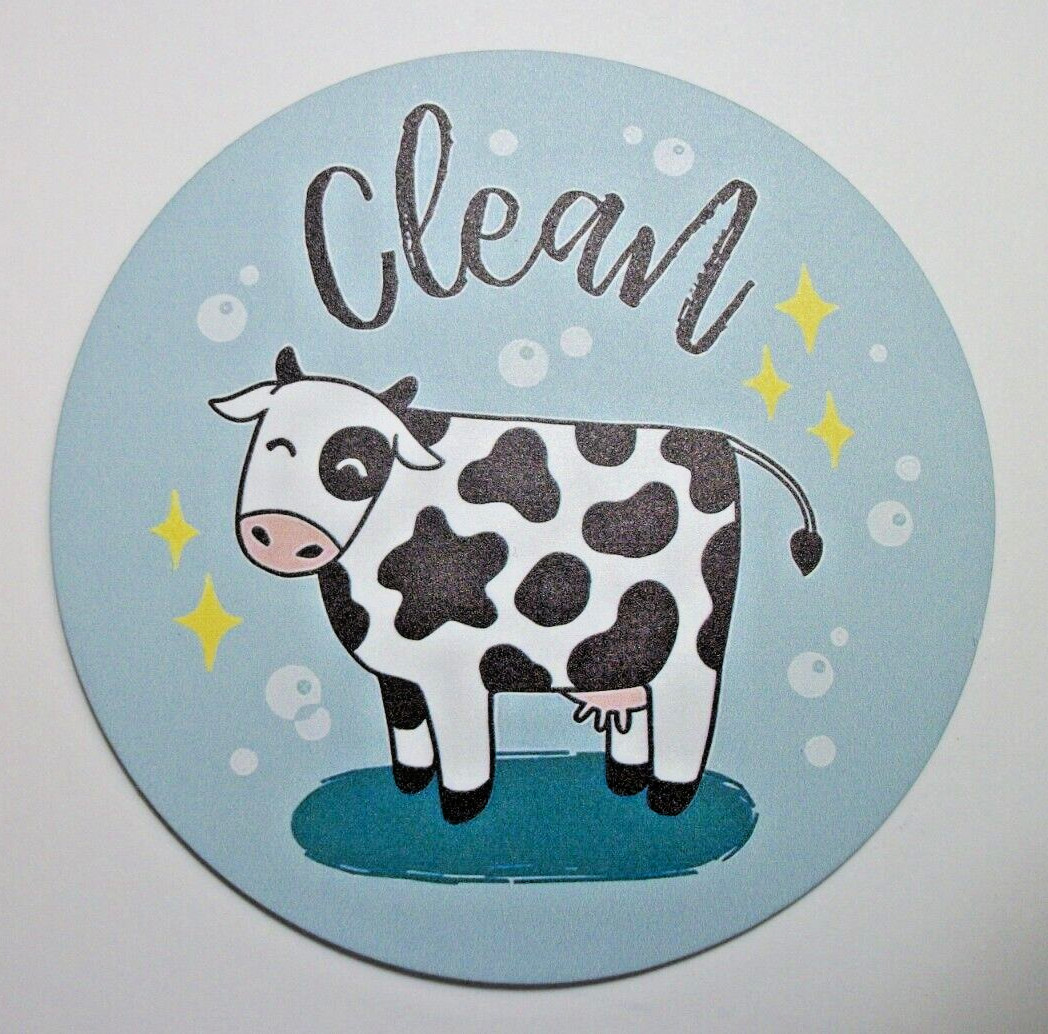 Dishwasher Magnet Clean Dirty Sign COW Design Reversible
