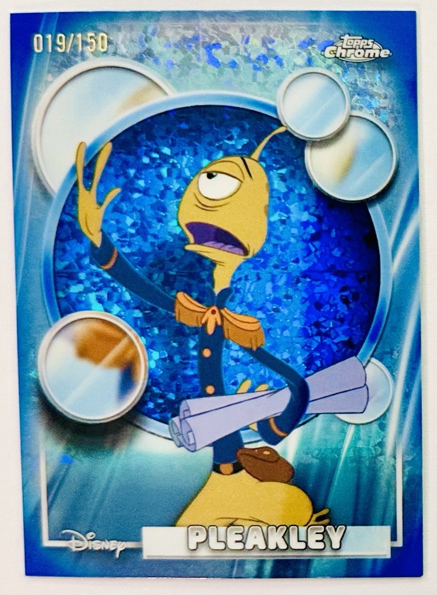 2026 Topps Chrome Disney #154 Pleakley Blue Mini Diamond Refractor SP /150