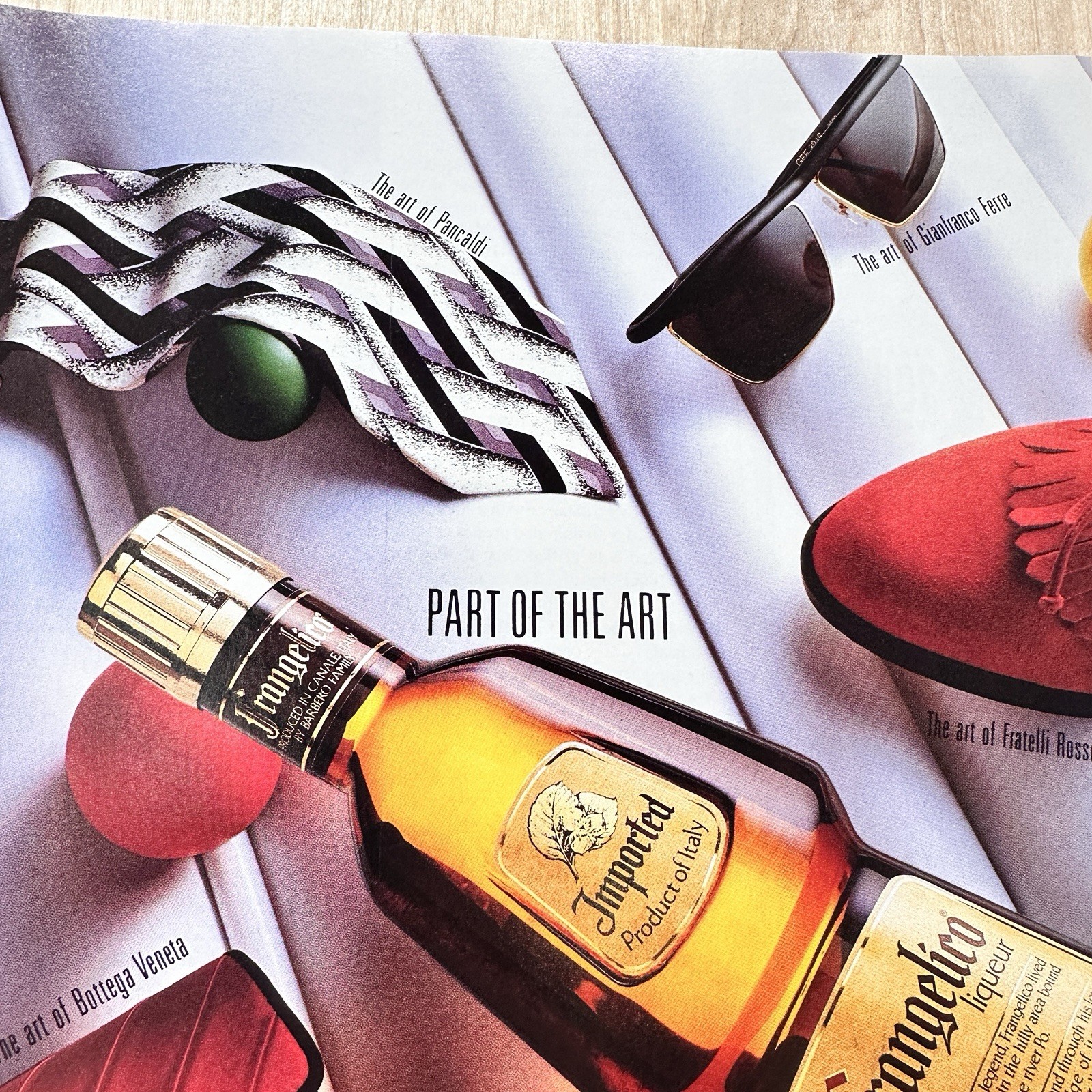 Frangelico Liqueur 1990s Print Advertisement Ad 1992 “Part of the Art”