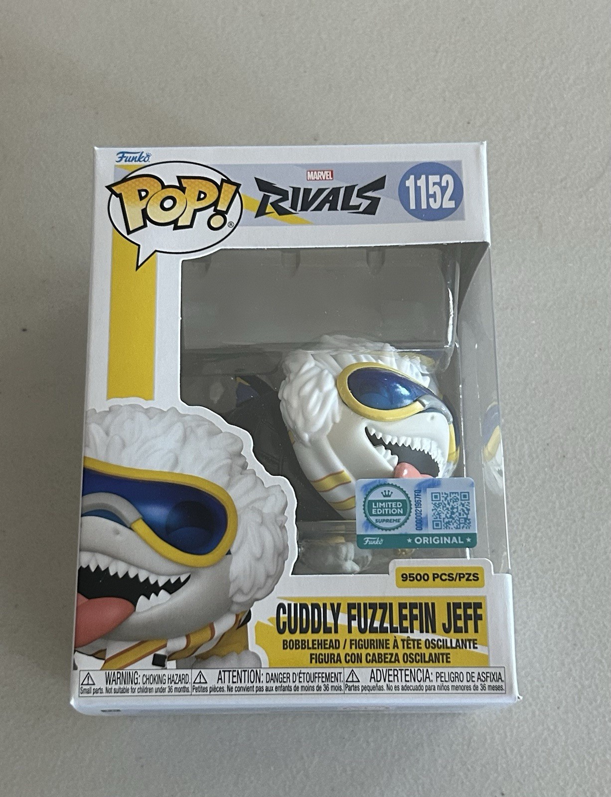 Funko Pop! Marvel Rivals Cuddly Fuzzlefin Jeff #1152 Gamestop LE/9500 IN HAND