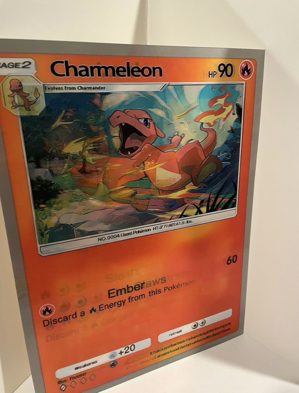 Charizard, Charmander, Charmeleon CharizardEX 3D Holographic Lenticular Poster