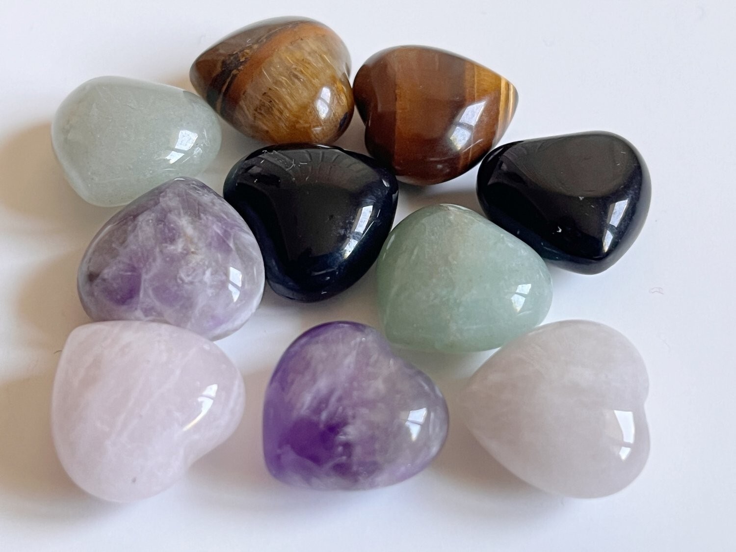 Heart Love Stones Natural Healing Crystals For Meditation & Manifestation Box