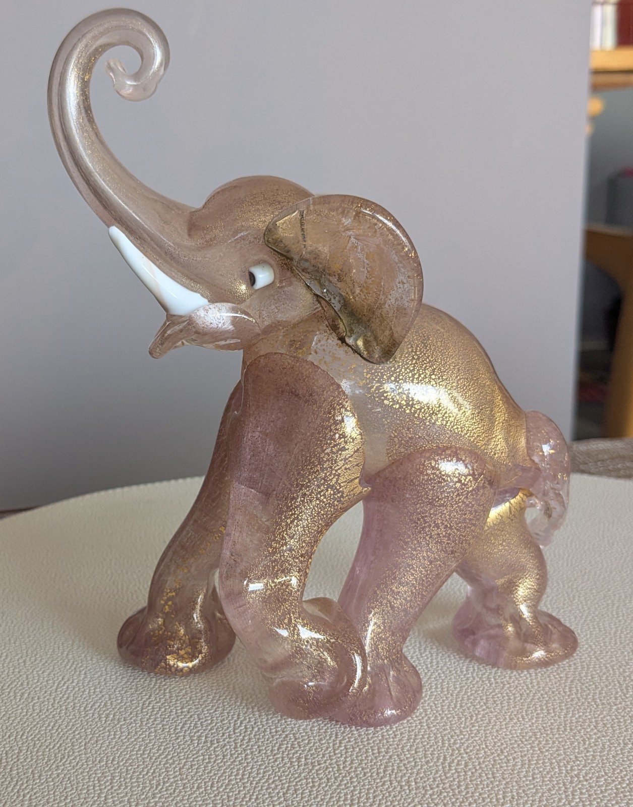Early Murano glass Pink Elephant probably by Barovier or Seguso