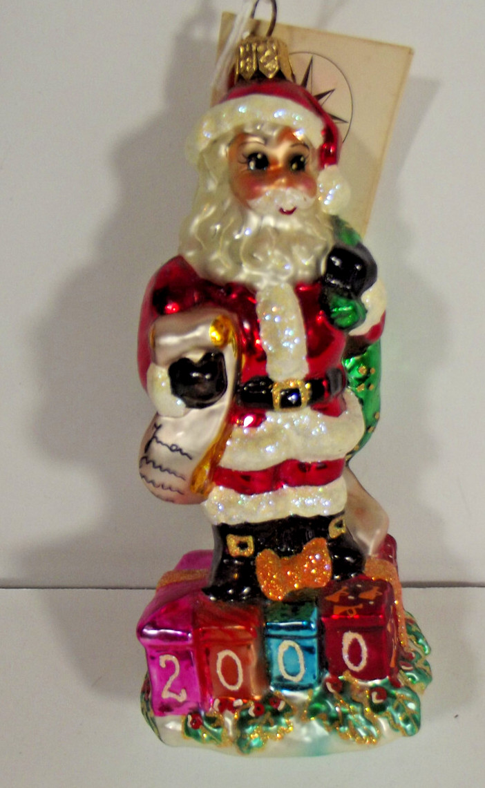 Christopher Radko “Present-ing Santa 2000” 00-997-0 Christmas Ornament