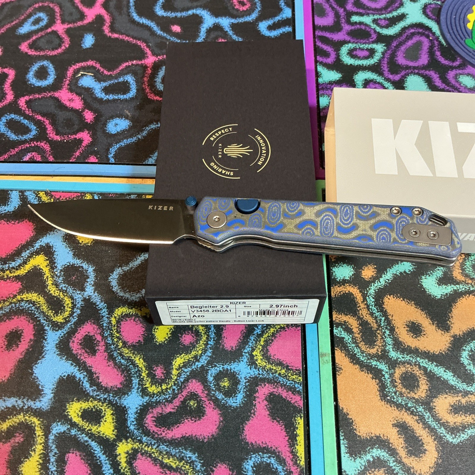 Kizer Begleiter 2.9 Folding Pocket Knife BD1N Blade micarta Handle V3458.2BDA1