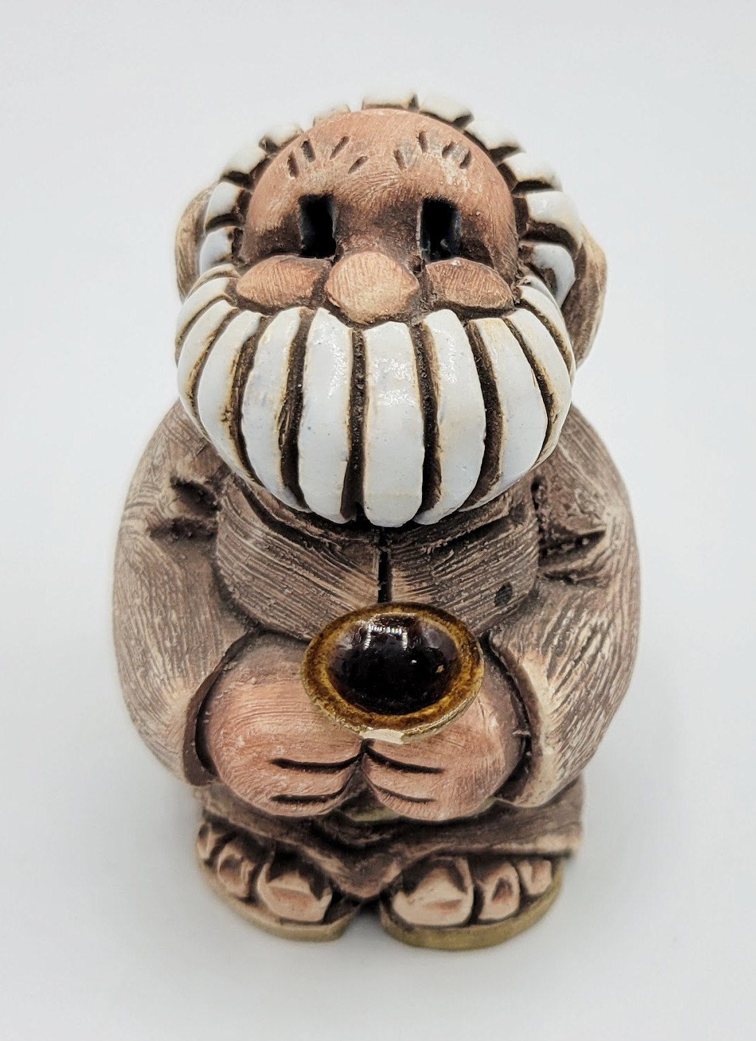 Uruguay Studio Pottery Unhooded Priest Monk Holding Wine Goblet Religious Signed