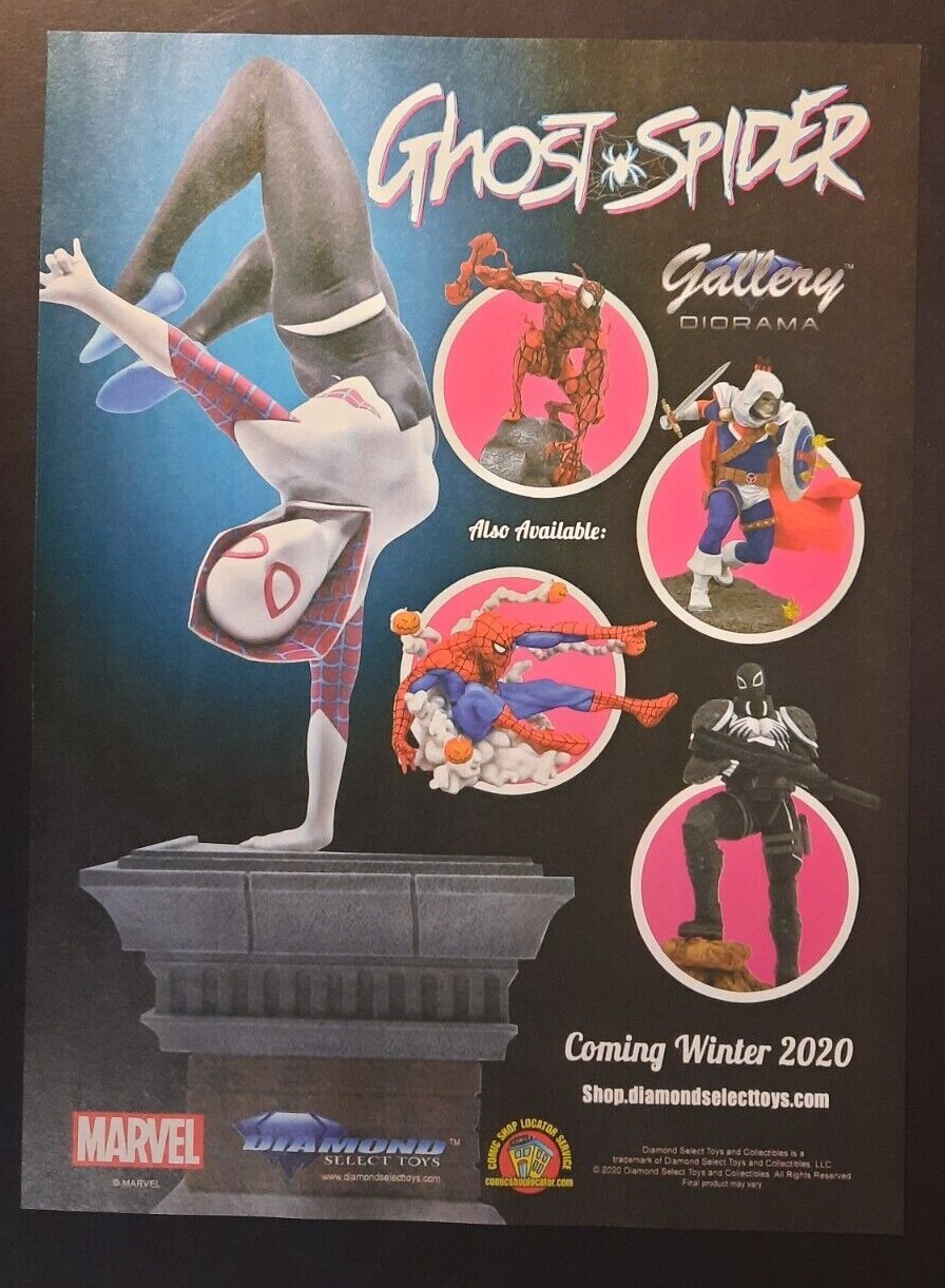 GHOST SPIDER Gallery Diorama Diamond Select Toys 2020 ~ Magazine Page PRINT AD